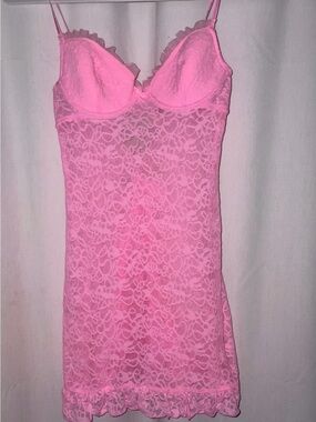 Victoria's Secret Pink Lace Underwire Chemise